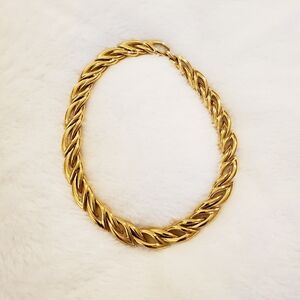 Napier Vintage Gold Chain Choker Style Necklace